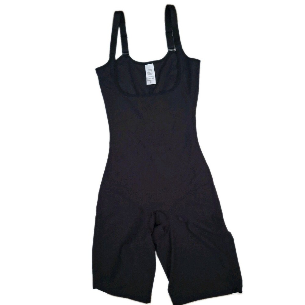 Faja Shapewear Bodysuit Small Black Shaper Compression Open Crotch Seamless